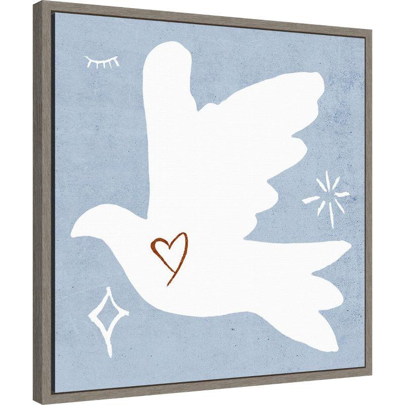 Amanti Art White Dove I by Melissa Wang Canvas Wall Art Print Framed 22-in. W x 22-in. H.