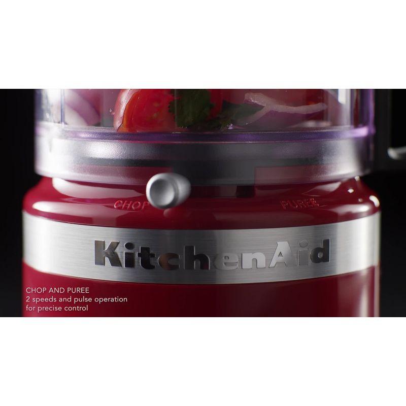 KitchenAid 3.5-Cup Food Chopper - Black Matte: 2 Speeds, Stainless Steel Blades, Dishwasher-Safe Parts, 240 Watts