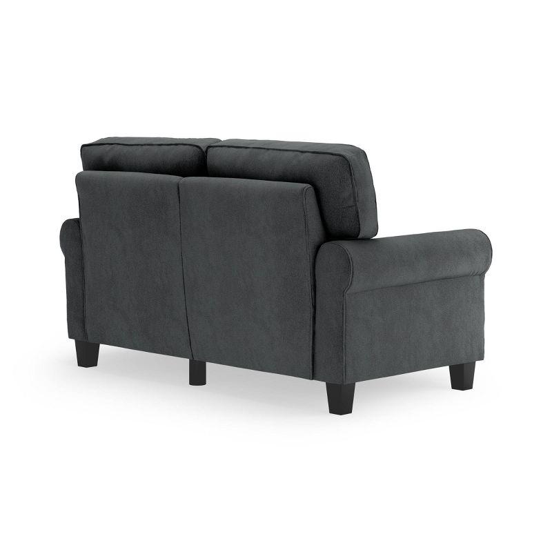 Serta Copenhagen 61" Rolled Arm Sofa, Easy Care Fabric, Soft Pillow Back, Pocket Coil Seat Cushions