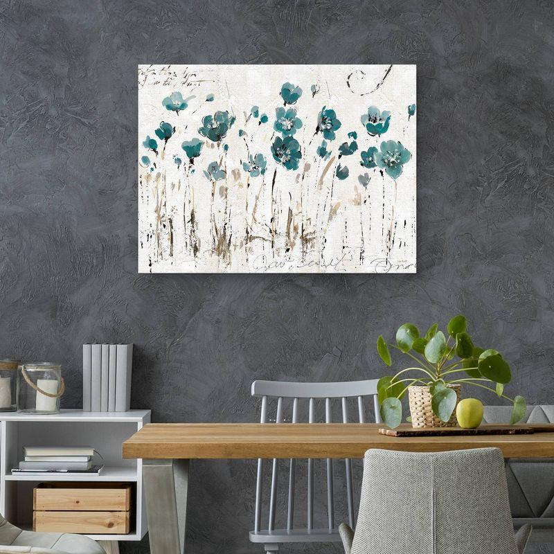 30" x 40" Abstract Balance IV Blue by Lisa Audit Unframed Wall Canvas - Masterpiece Art Gallery: Modern Botanical Decor