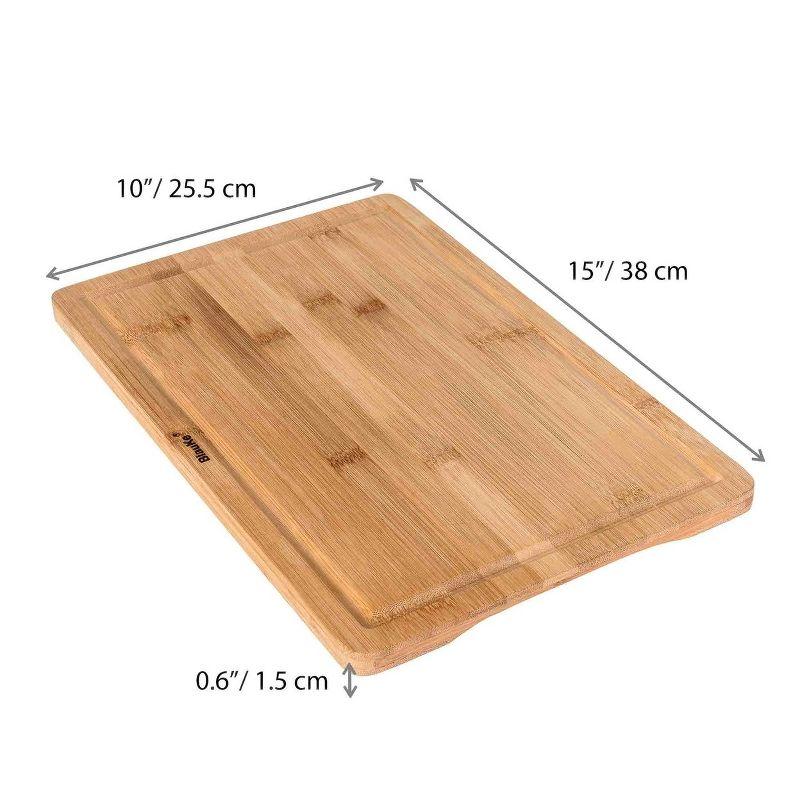 BlauKe 15x10 inch Large Bamboo Cutting Board with Juice Groove