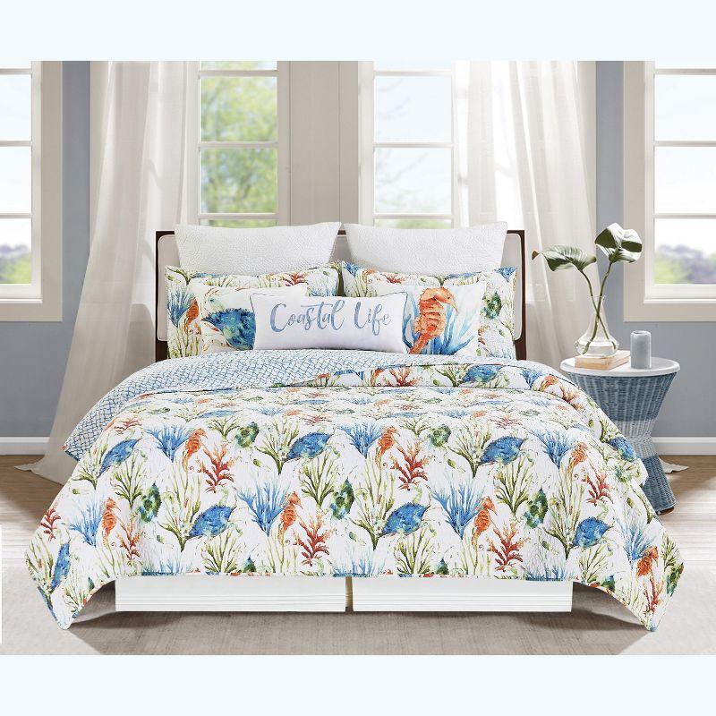 C&F Home 66" x 88" Coastal Haven Twin 2-Piece Cotton Bed Quilt Set