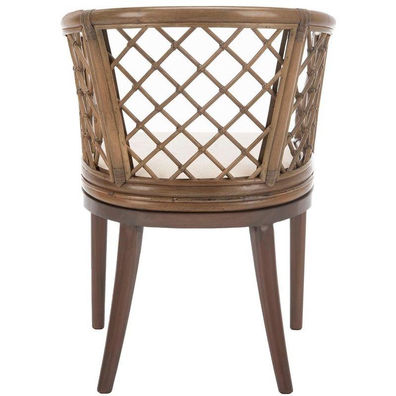 Carlotta Arm Chair - SEA4013 - Greige/White - Safavieh