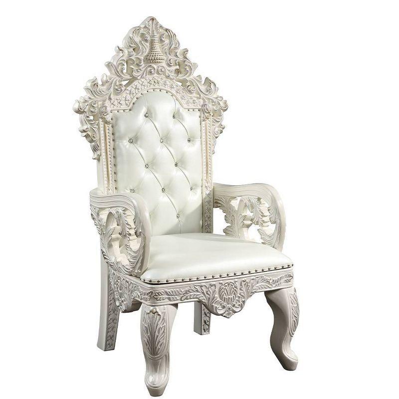 Tufted Faux Leather Upholstered Armchair