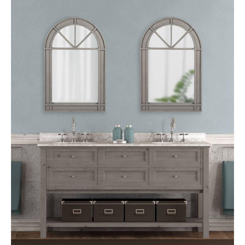 24" x 36" Stonebridg Arch Wall Mirror Gray - Kate & Laurel All Things Decor