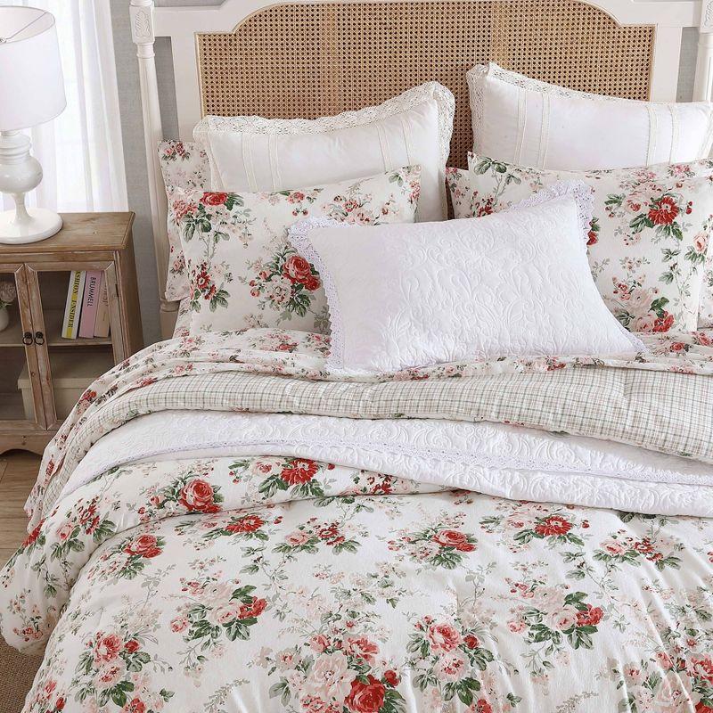 Ashfield Red and White Cotton King Comforter Set