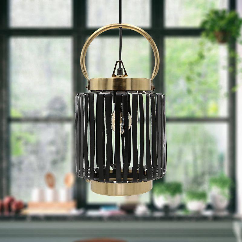 16" Metal Ford Lantern Pendant - River of Goods: UL Listed, Adjustable Height, Ceiling Lamp with E26 Socket