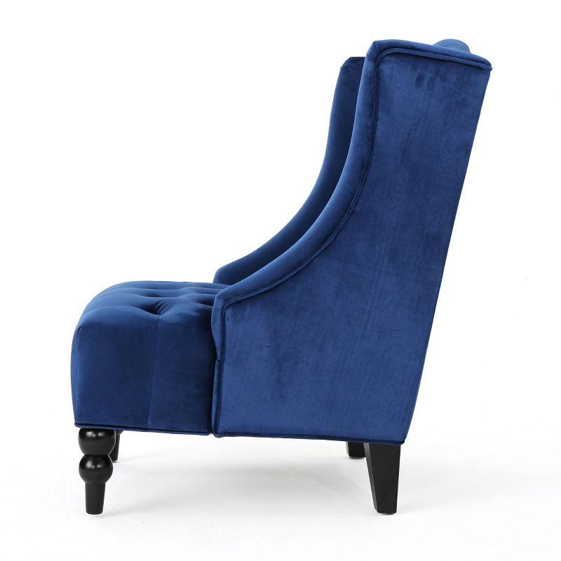 Toddman High-Back New Velvet Club Chair - Christopher Knight Home