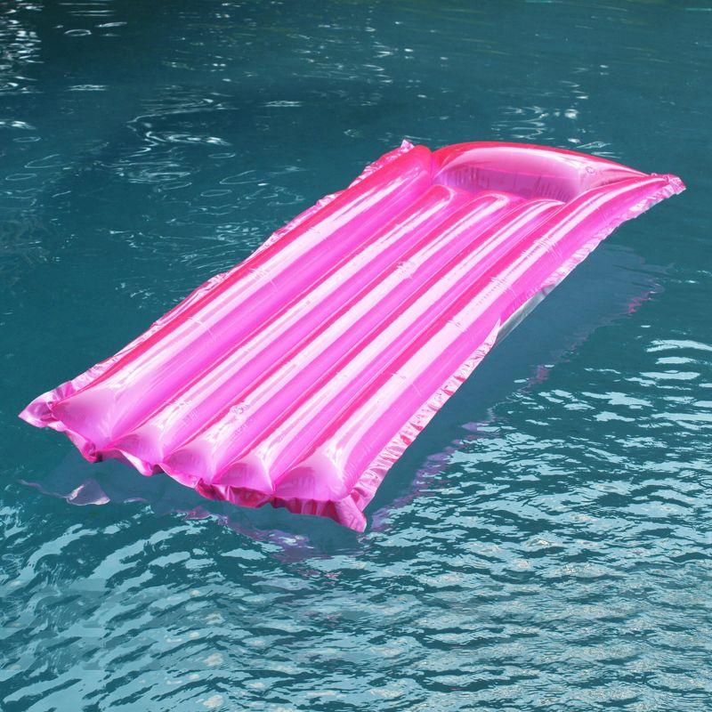 Swim Central Inflatable Reflective Sun tanner Pool Float - 72" - Pink