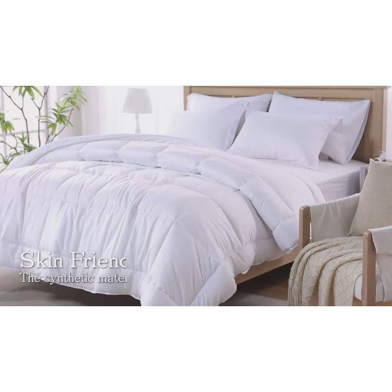 Peace Nest Lightweight Down Alternative Comforter Duvet Insert with Soft Microfiber Shell, Black, Full