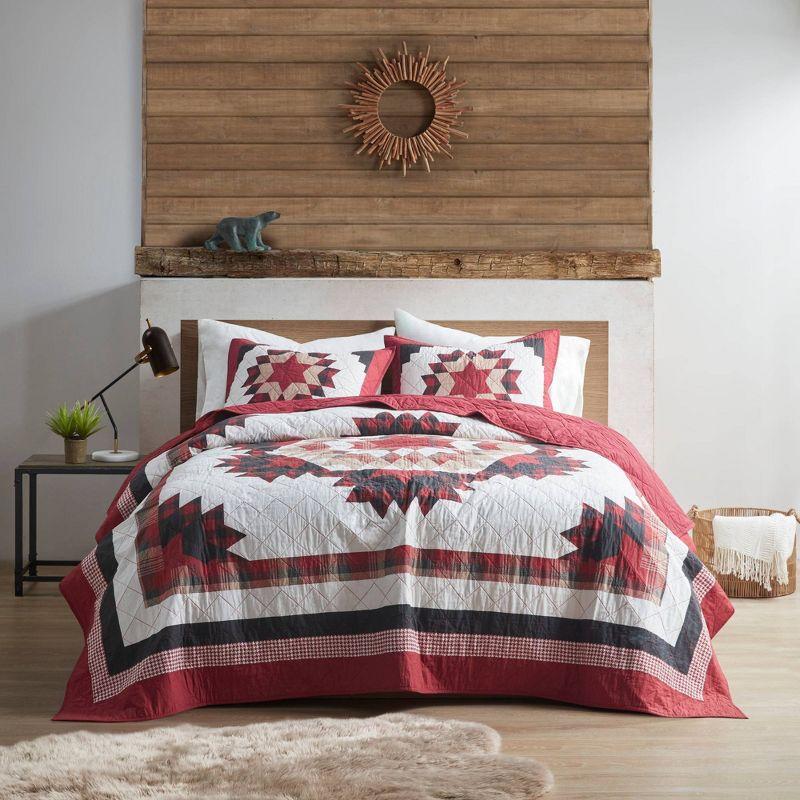 Compass Cotton Quilt Mini Set Red - Woolrich