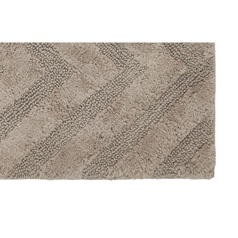 Better Trends Hugo 100% Cotton Tufted Non-Slip Backing Bath Rug 20" x 60" Runner - Beige
