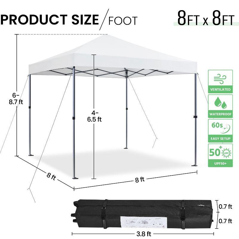 8 Ft. W x 8 Ft. D Steel Party Tent