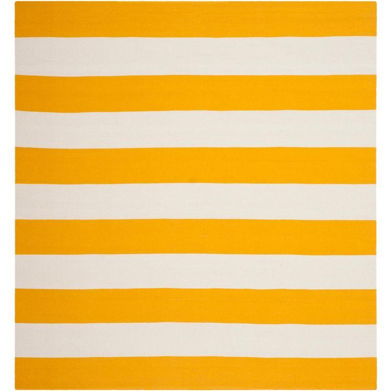 Montauk MTK712 Hand Woven Indoor Accent Rug - Yellow/Ivory - 3'x3' - Safavieh