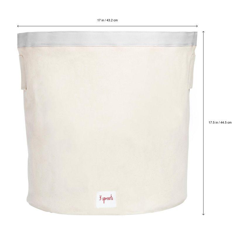 3 Sprouts - Canvas Storage Bin - Laundry and Toy Basket for Baby and Kids - Elephant