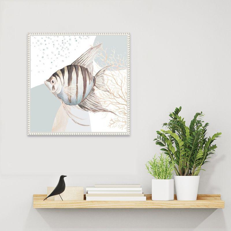 Amanti Art Ocean Oasis Bubbles Striped Fish by Patricia Pinto Framed Canvas Wall Art