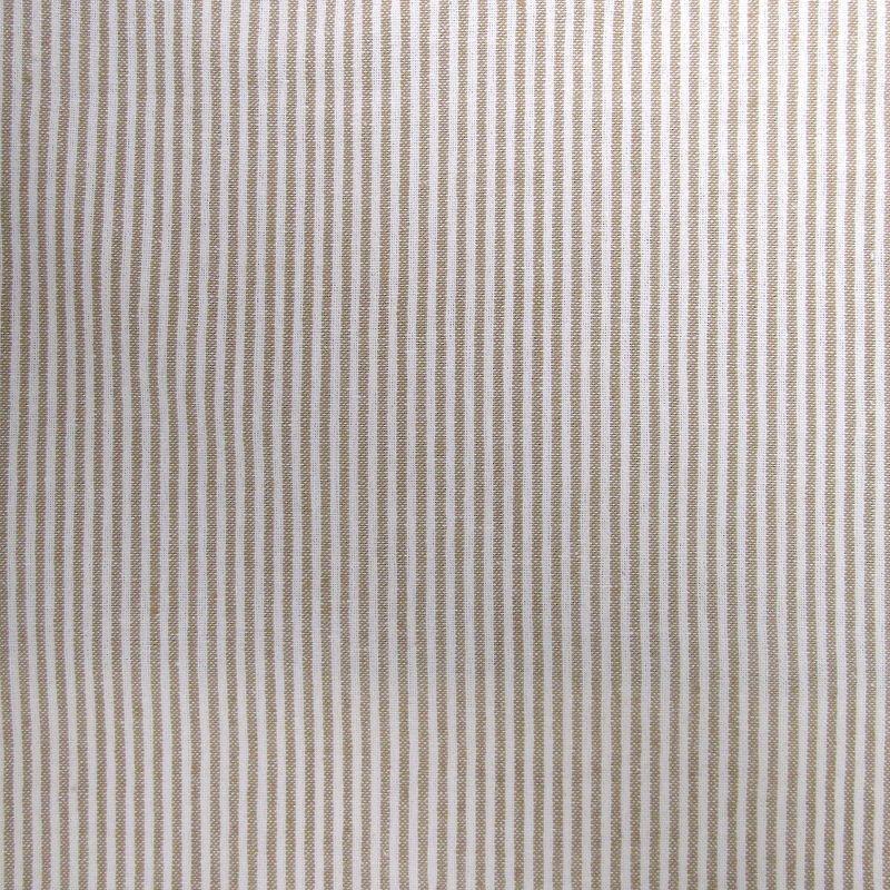 Tucker Ticking Stripe Button Tab Top Window Kitchen Tier Set of 2 - 30" x 24" - Linen - Elrene Home Fashions