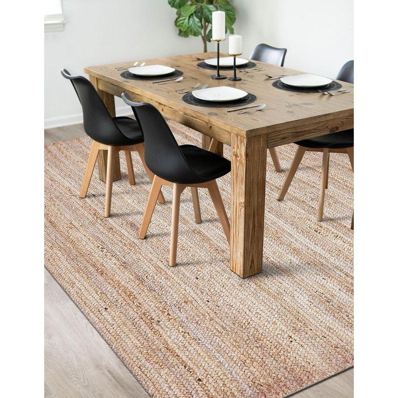 Unique Loom Braided Jute Collection Area Rug - Dhaka (10'  x 14' 1" Rectangle Natural)