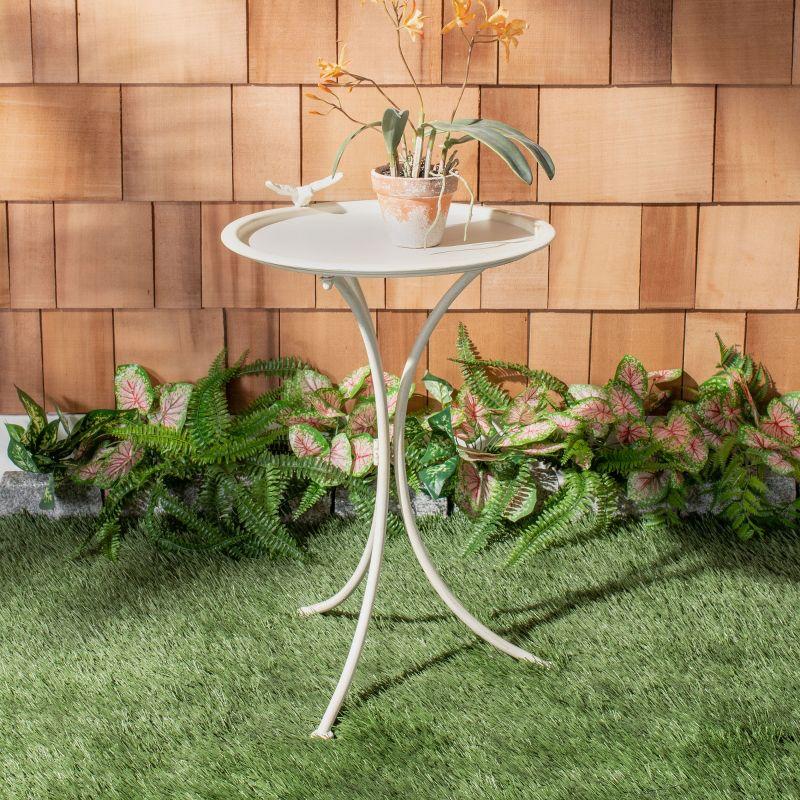 Kensi Outdoor Bird Bath - Pearl White - Safavieh
