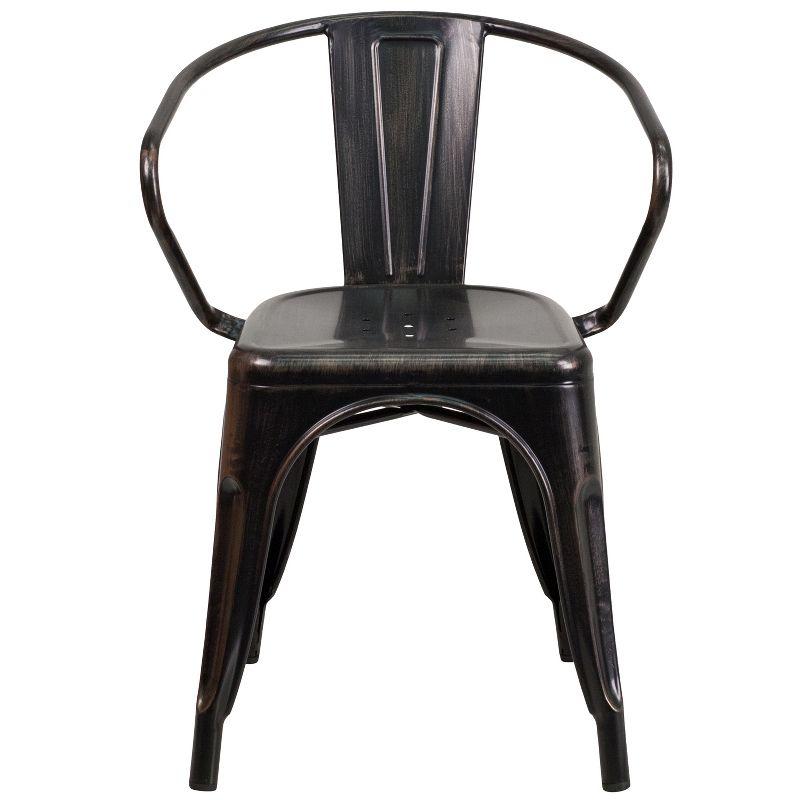 Flash Furniture Hucheson Metal Indoor-Outdoor Chair with Arms