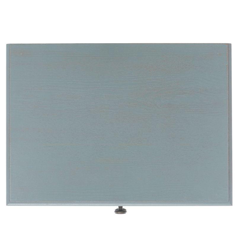 Lori Night Table Barn - AMH6576G - Blue - Safavieh Couture