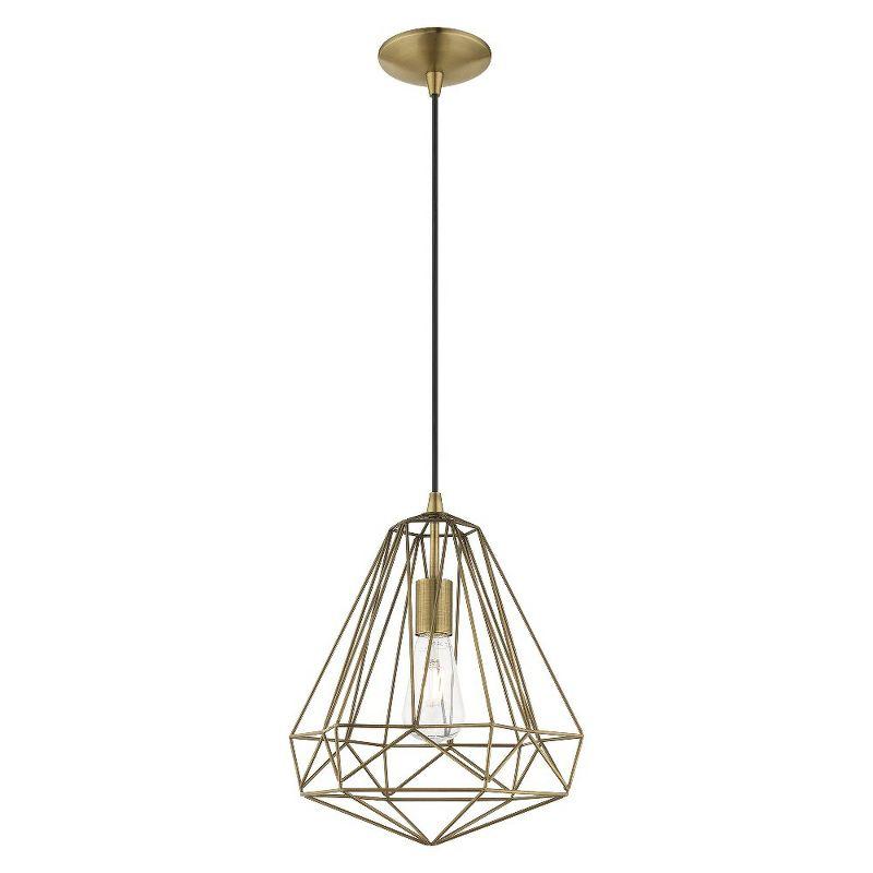 Livex Lighting Knox 1 - Light Pendant in  Antique Brass