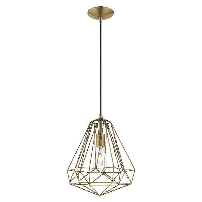 Livex Lighting Knox 1 - Light Pendant in  Antique Brass