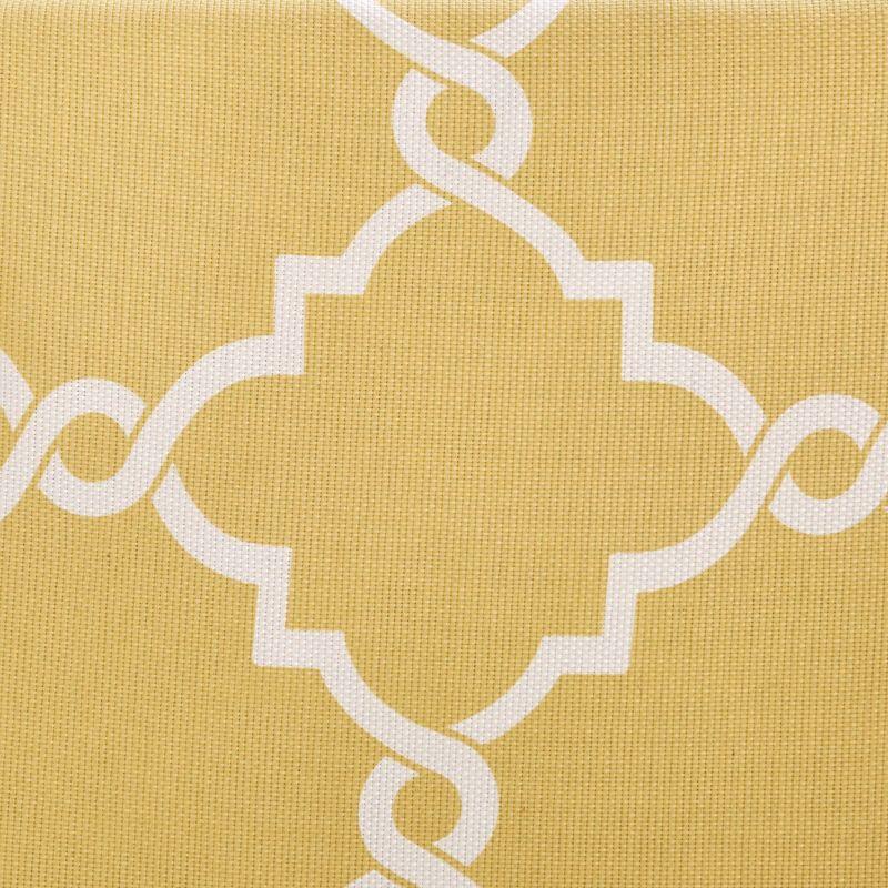 Fretwork Print Grommet Top Window Curtain Panel