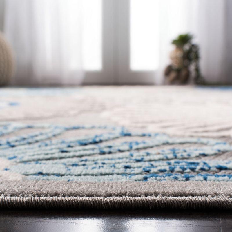 Cabana CBN801 Power Loomed Indoor/Outdoor Area Rug - Grey/Blue - 4'x6' - Safavieh.
