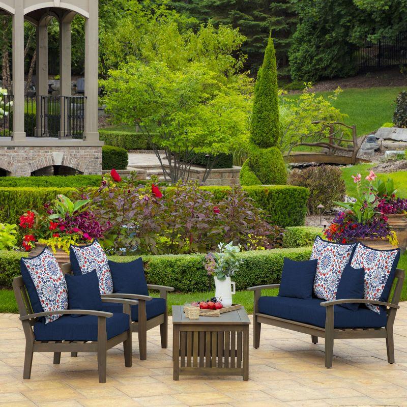 ARDEN Outdoor Toss Pillow (2 Pack) 16 x 16, Sapphire Blue Leala