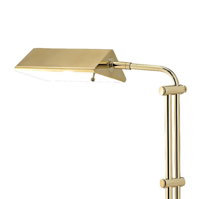 Regency Hill Traditional Adjustable Pharmacy Floor Lamp 54" Tall Brass Adjustable Metal Head for Living Room Reading Bedroom Office