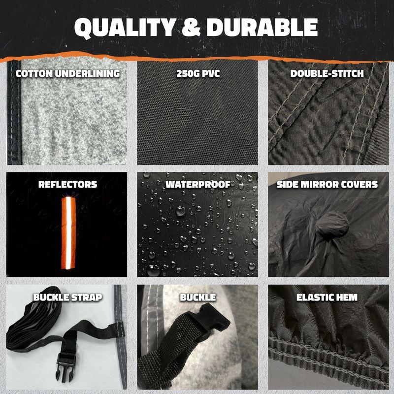 Mockins Heavy Duty Large SUV Car Cover - 200"x75"x75" - 250g PVC Cotton Lining