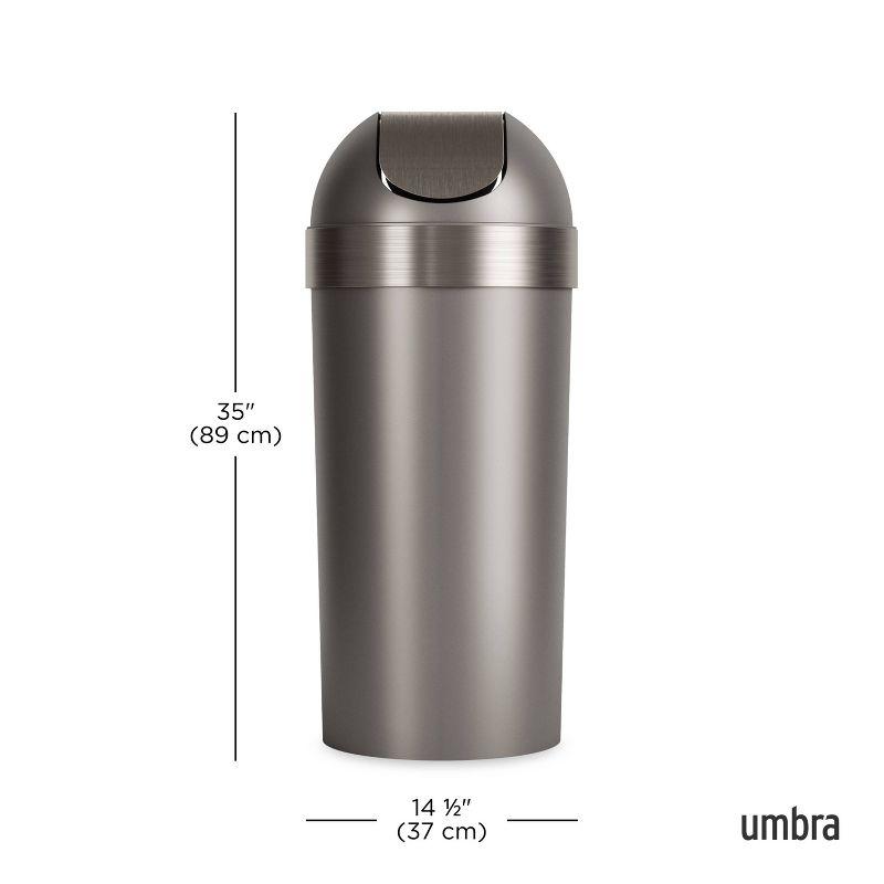 Umbra Venti Plastic Swing Top Kitchen Trash Can - 16 Gallons