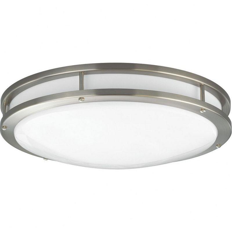 Brushed Nickel 18'' LED Flush Mount Ceiling Light with White Diffuser