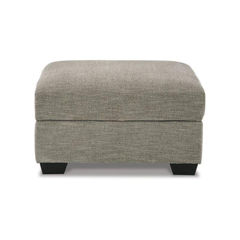 Signature Design by Ashley Creswell Upholstered Ottoman With Storage, Stone Gray