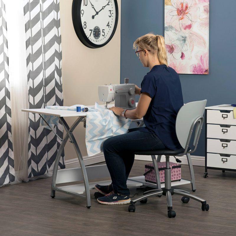 56.75'' x 23.5'' Sewing Table with Sewing Machine Platform