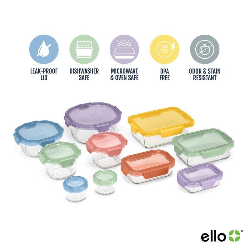 Ello 20pc Color Lock Mixed Food Storage container Set