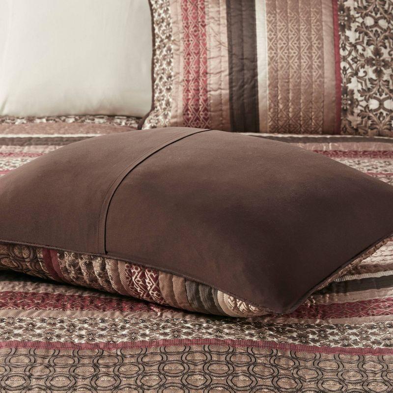 Madison Park Princeton Jacquard Quilt Set with Throw Pillows