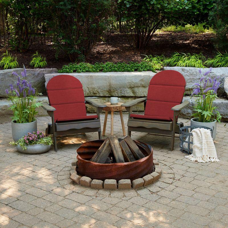 ARDEN Outdoor Foam Adirondack Cushion, Set of 2, 21.5 x 19, Water repellent, Fade Resistant, Foam Cushion for Adirondack Chairs 21.5 x 19