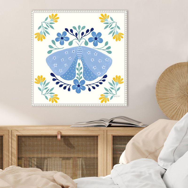 Amanti Art Folk Butterfly I by Yvette St. Amant Framed Canvas Wall Art