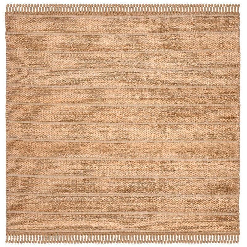 Natural Fiber NF550 Hand Woven Indoor Area Rug - Natural/Light Grey - 6'x6' - Safavieh.
