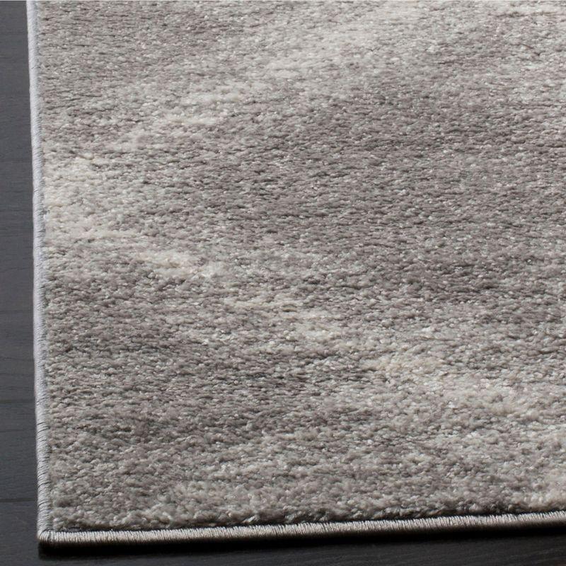 Gray Abstract Synthetic Easy Care Area Rug, 10' x 14'