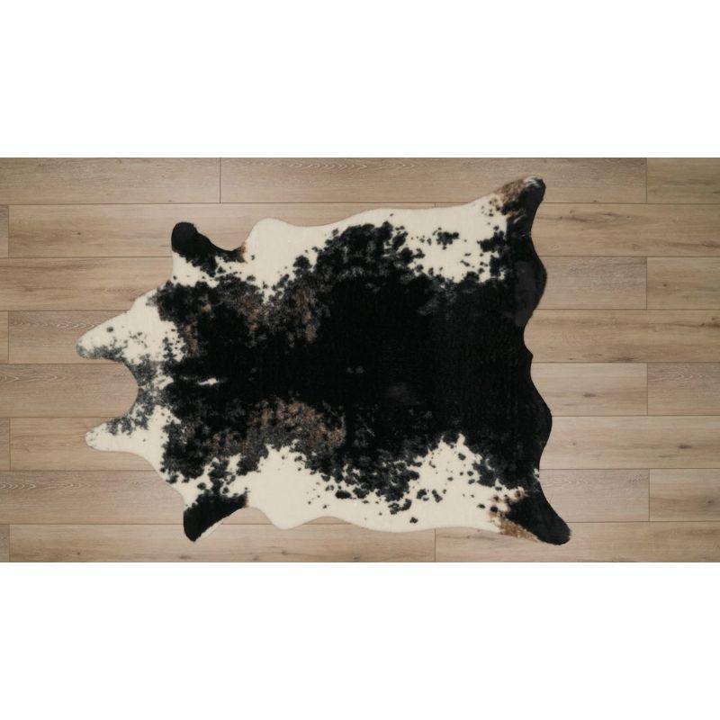 Shaped Faux Animal Hide Rug