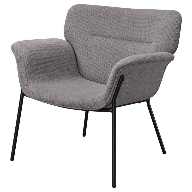 Coaster Davina Modern Upholstered Flared Arms Accent Chair Ash Gray