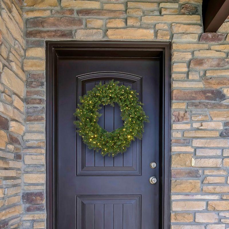 24" Prelit Kingswood Fir Wreath Infinity Lights - National Tree Company