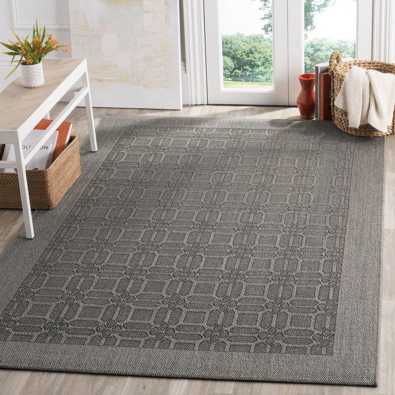 Ash Geometric Hand-knotted Synthetic 4' x 6' Area Rug