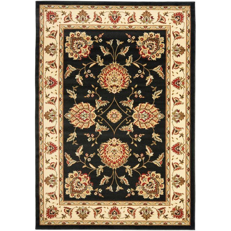 Lyndhurst LNH555 Power Loomed Area Rug - Black/Ivory - 5'3"x7'6" - Safavieh