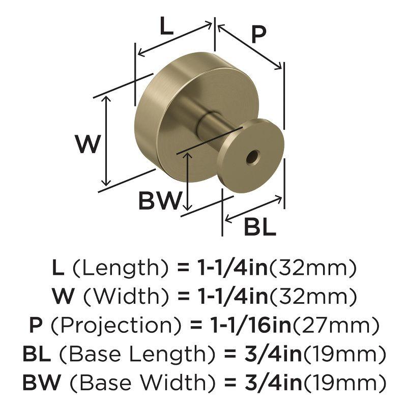 Radius 1 1/4" Diameter Round Knob