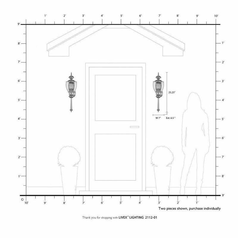 Livex Lighting 1 - Light Wall Light in  Antique Brass