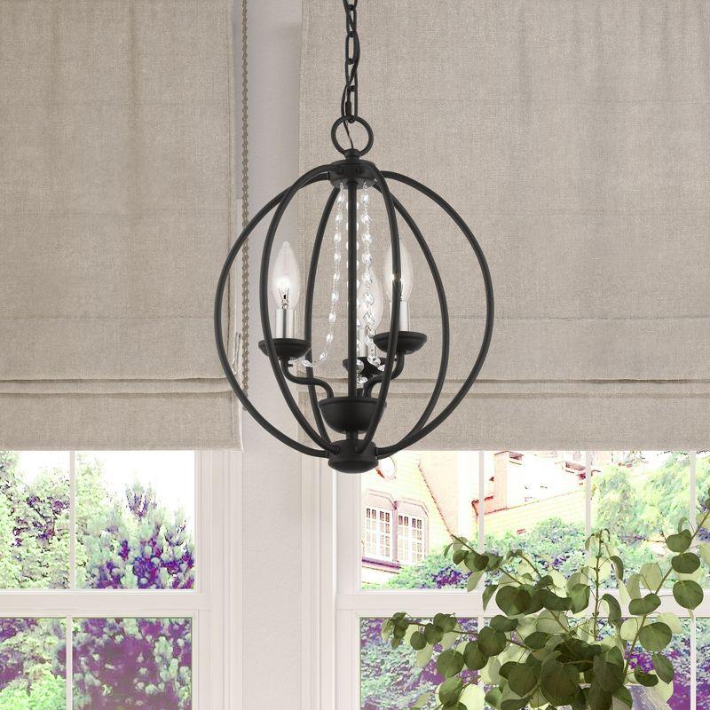 Livex Lighting Arabella 3 - Light Chandelier in  Black/Brushed Nickel